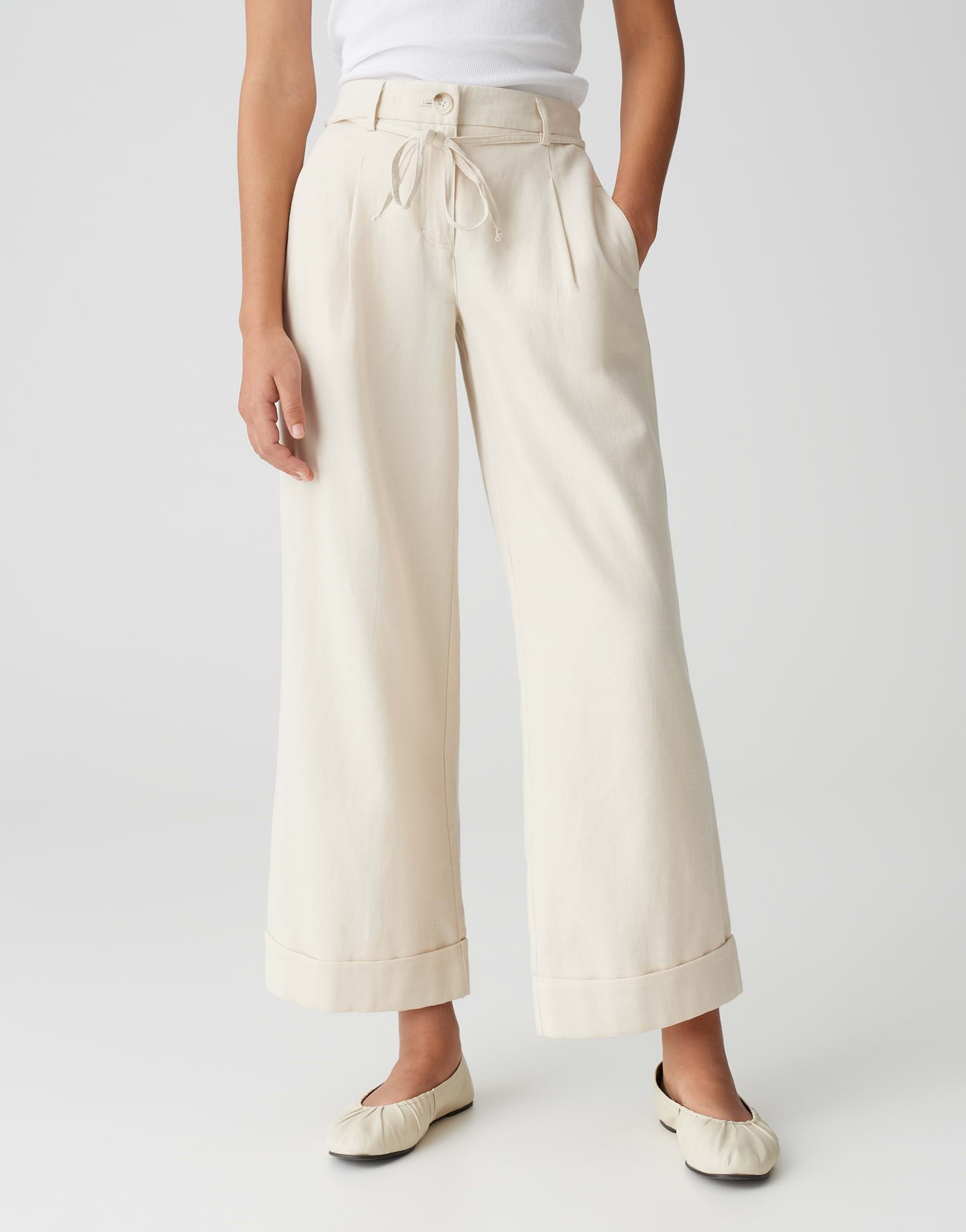 Opus - Elegant Sportive Hose aus Baumwollmix - Meeri