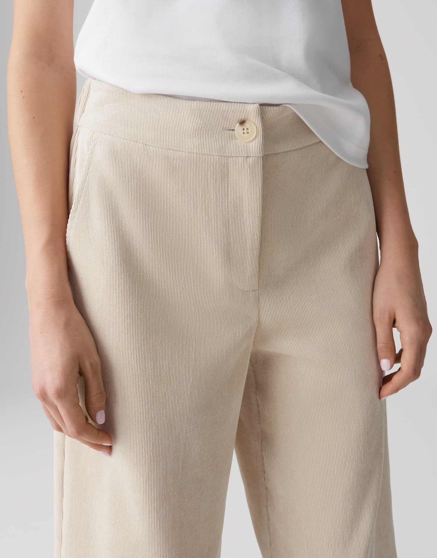 Opus - Culotte in Ivory aus feinem Cord - Misha