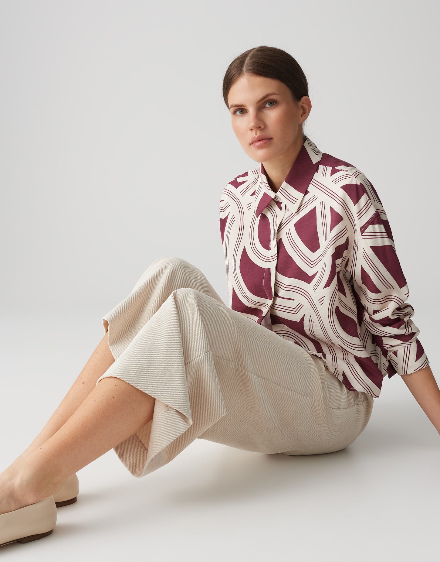 Opus - Culotte in Ivory aus feinem Cord - Misha