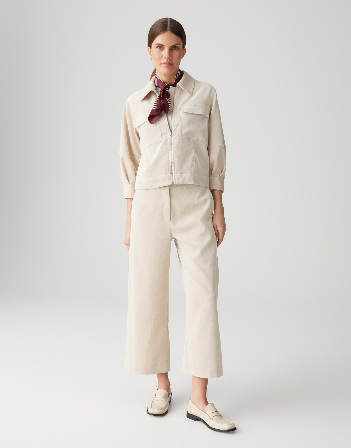 Opus - Culotte in Ivory aus feinem Cord - Misha