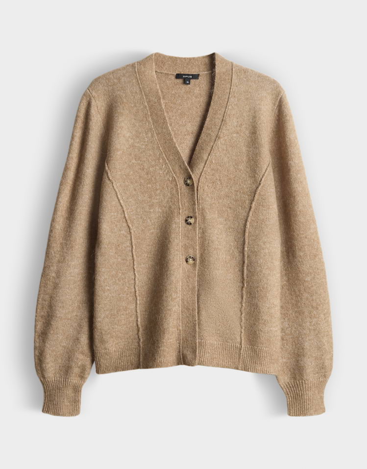 Opus - Taillierte Strickjacke im Alpaka Wollmix - Dariel
