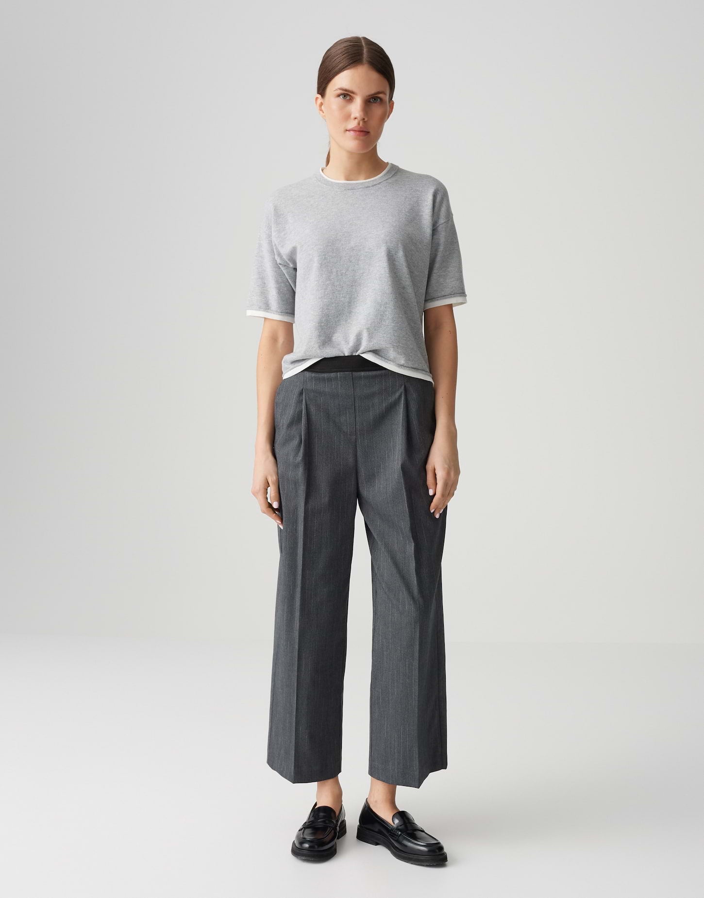 Opus - Stilvolle Culotte mit Nadelstreifen - Mozy