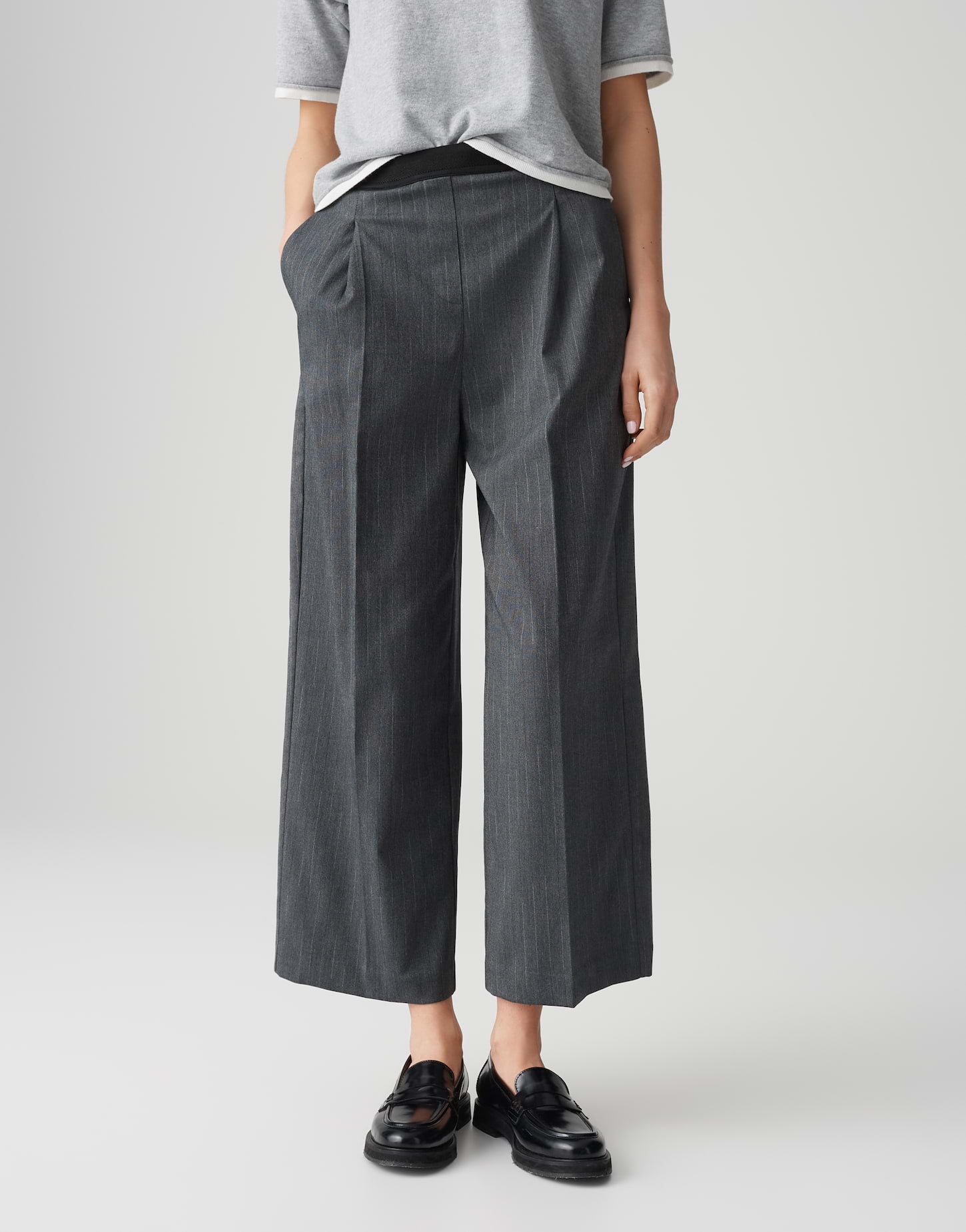Opus - Stilvolle Culotte mit Nadelstreifen - Mozy