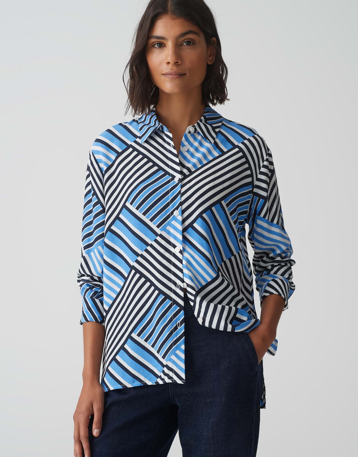 Opus -  Hemdbluse mit geometrischem Print - Filona