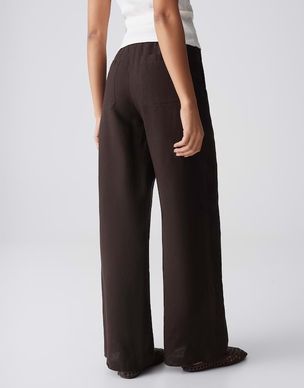 Opus - Wide Leg Pants aus reinem Leinen - Mileni Resort