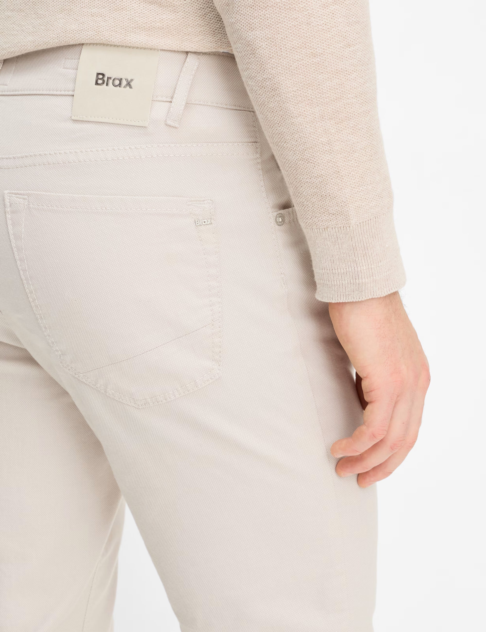 Brax - Leichte  Five Pocket Hose mit Struktur in Hellbeige - Chuck