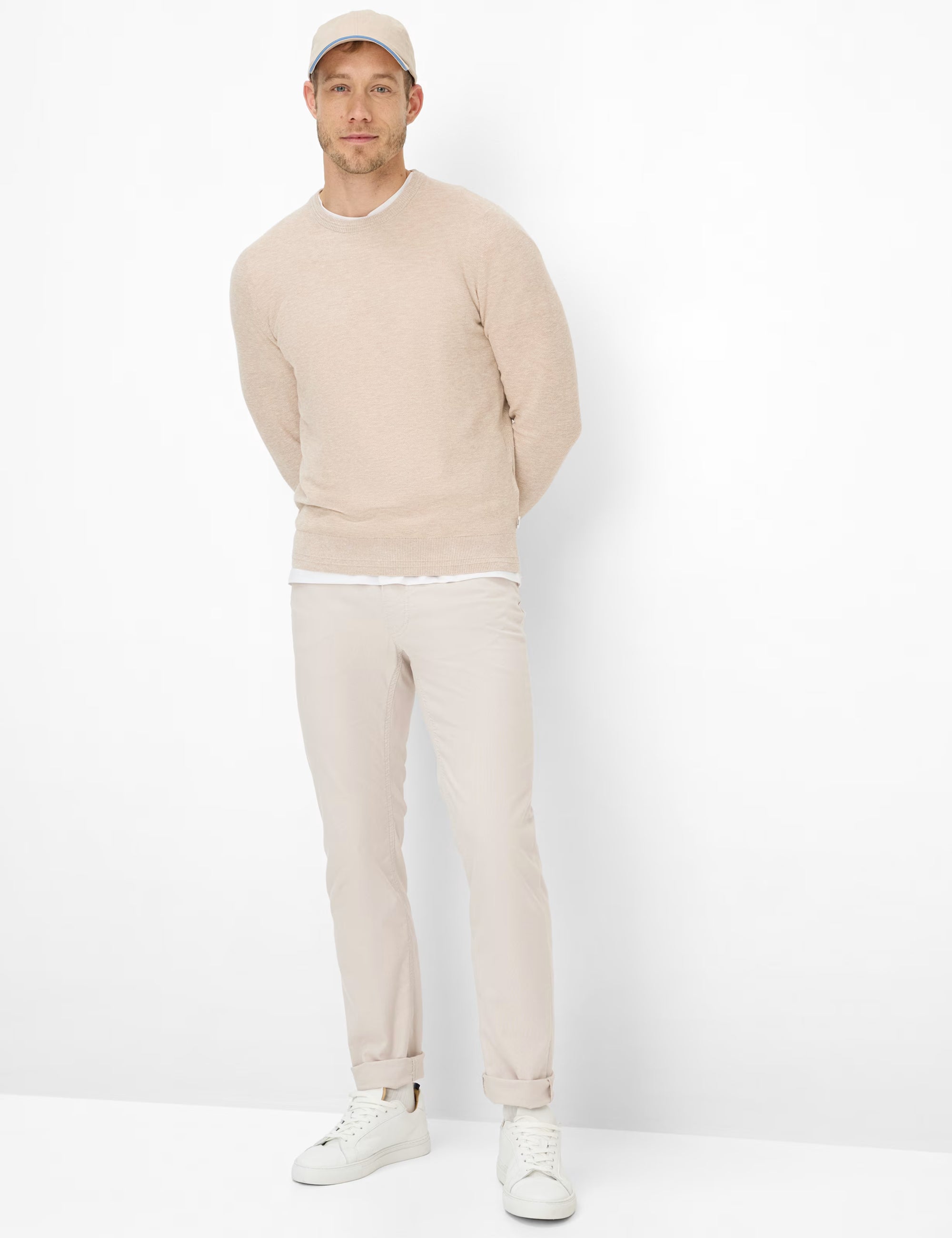 Brax - Leichte  Five Pocket Hose mit Struktur in Hellbeige - Chuck