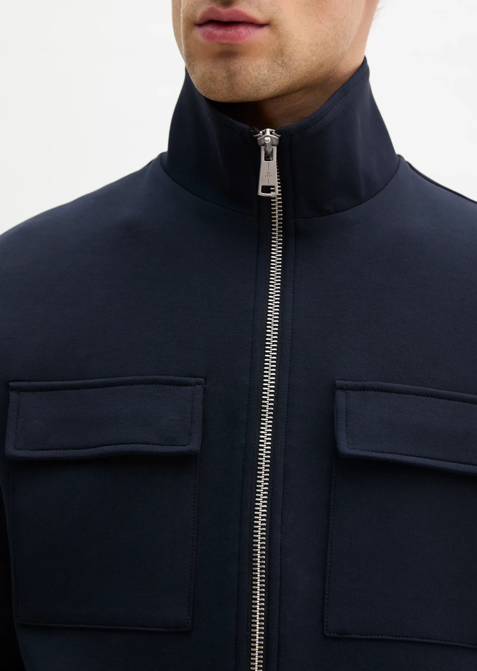 Marc O'Polo - Scuba Sweatjacke aus Bio-Baumwolle in Navy