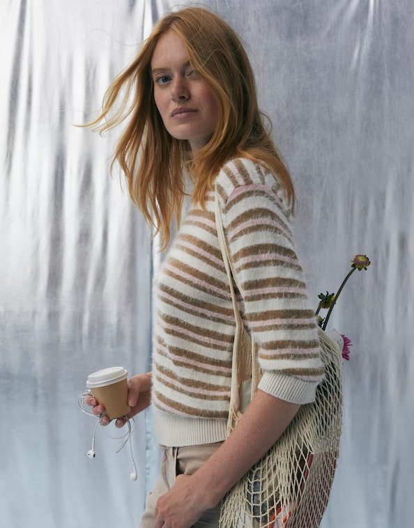 Opus - Slim Pullover mit mehrfarbigen Streifen - Puvet