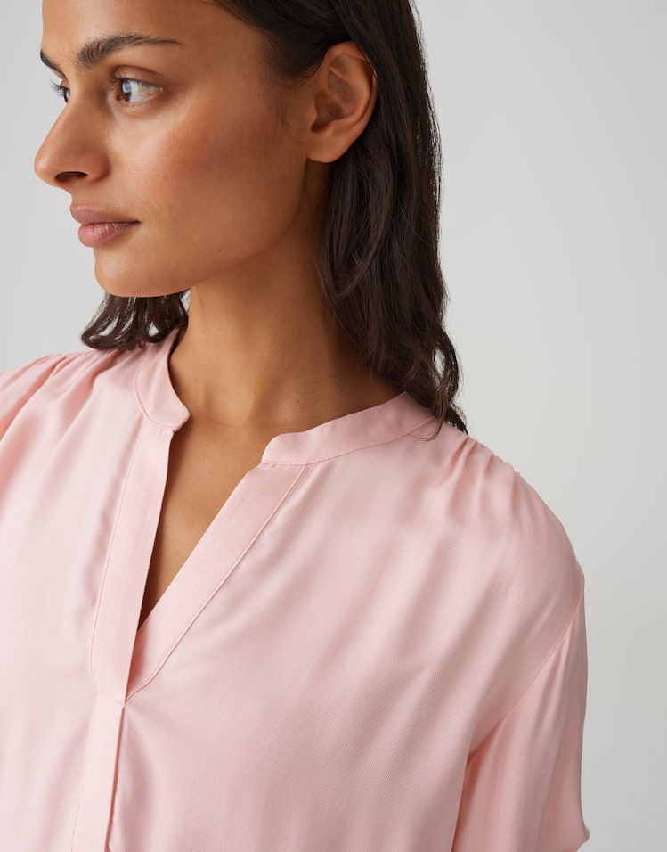 Opus - Feminine Tunikabluse in Twilloptik Loose Fit - Flanora
