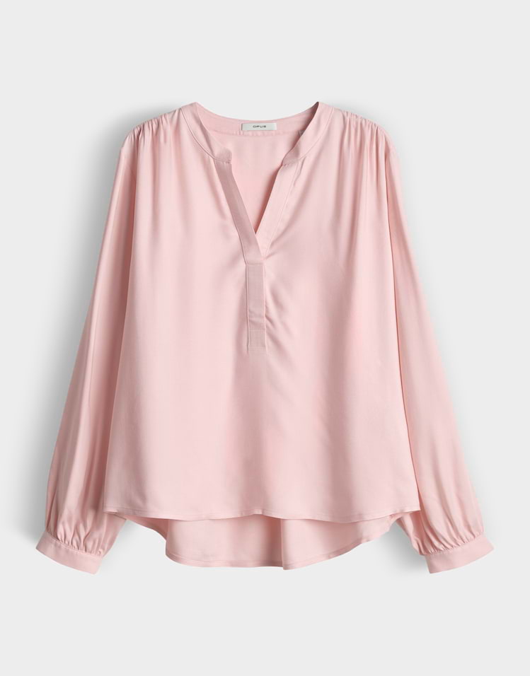 Opus - Feminine Tunikabluse in Twilloptik Loose Fit - Flanora