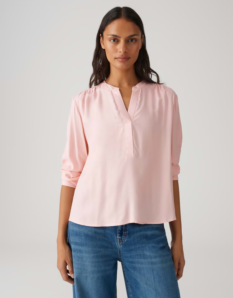 Opus - Feminine Tunikabluse in Twilloptik Loose Fit - Flanora