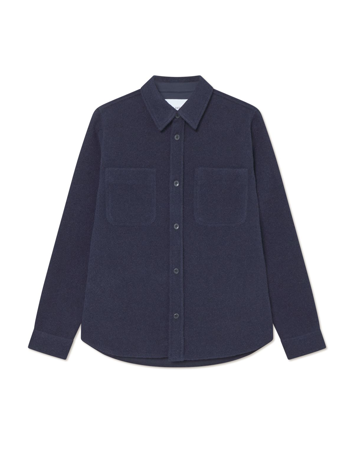 Les Deux - Bouclé Overshirt in Marineblau - Lennon