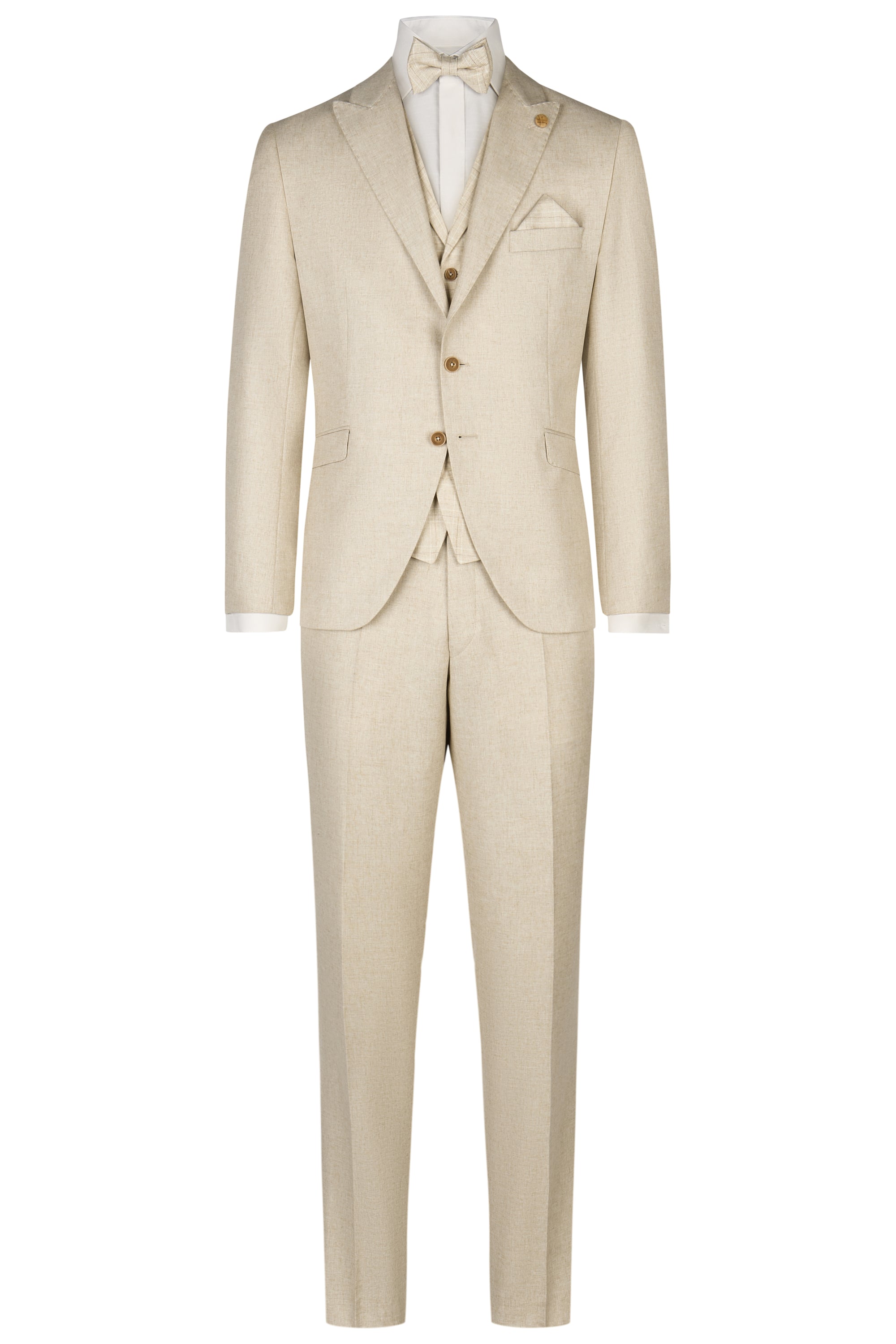 Festlicher Hochzeitsanzug - Beige