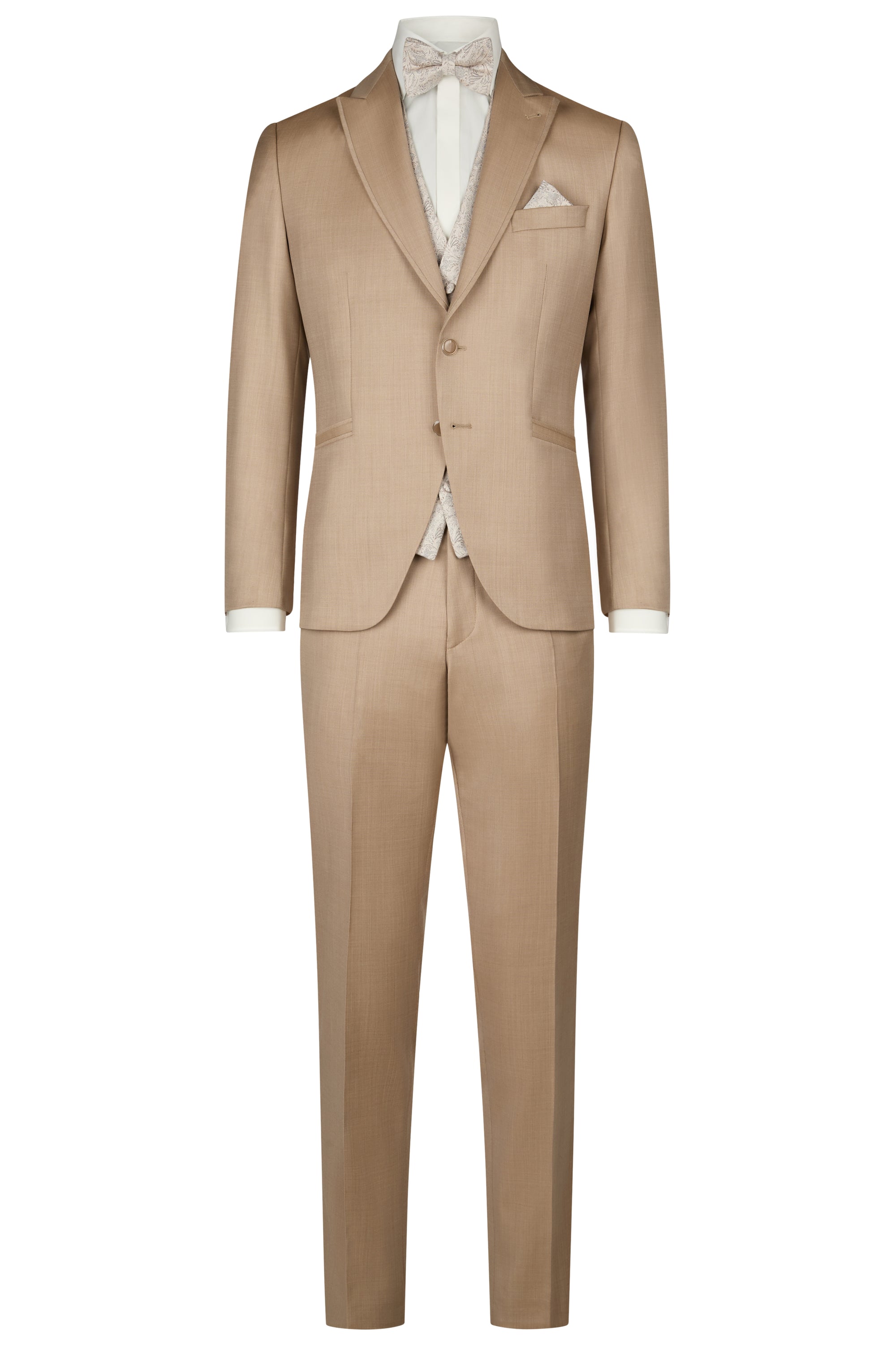 Festlicher Hochzeitsanzug - Cognac