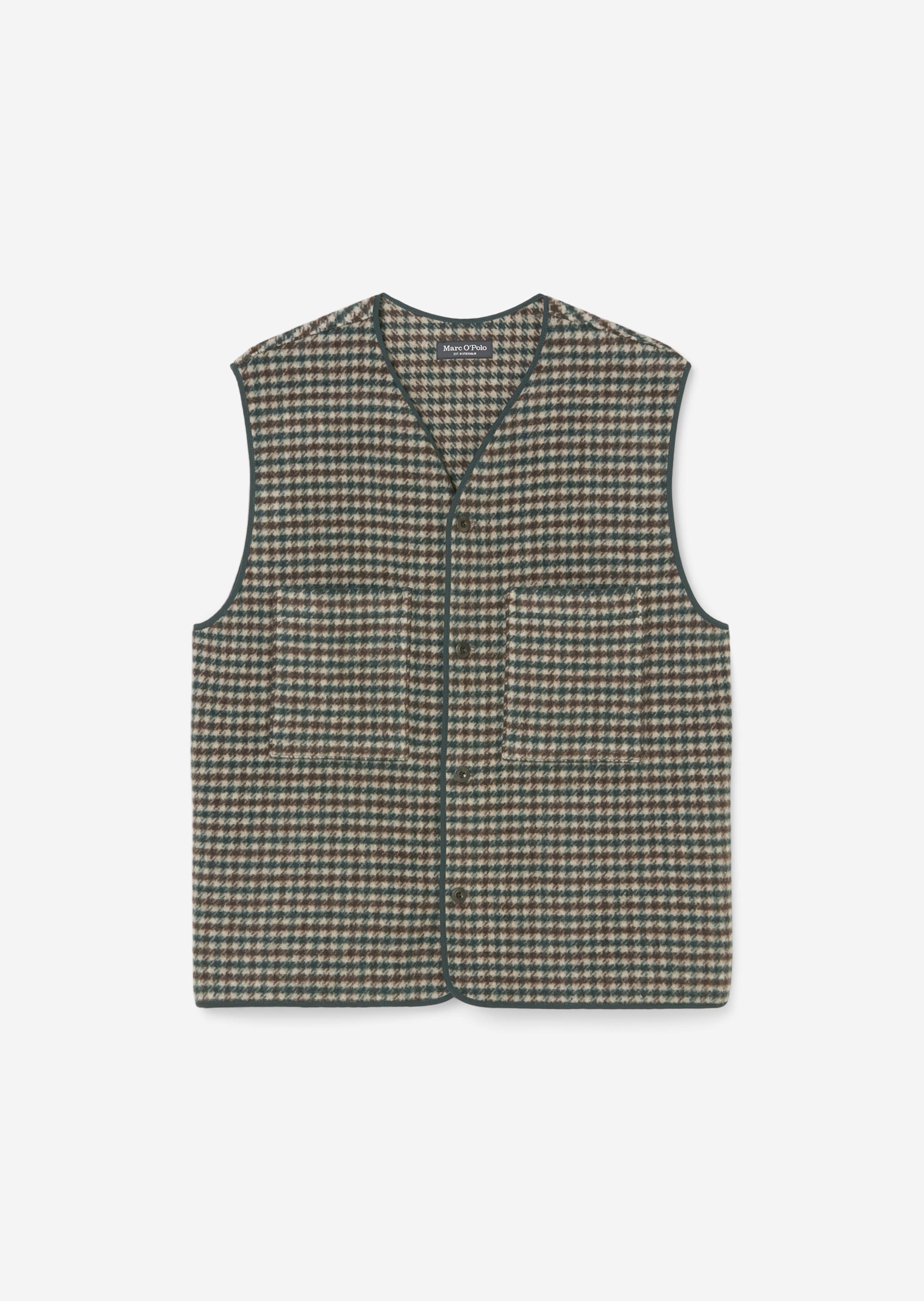 Marc O´Polo - Karierte Oversize-Weste aus Wolle