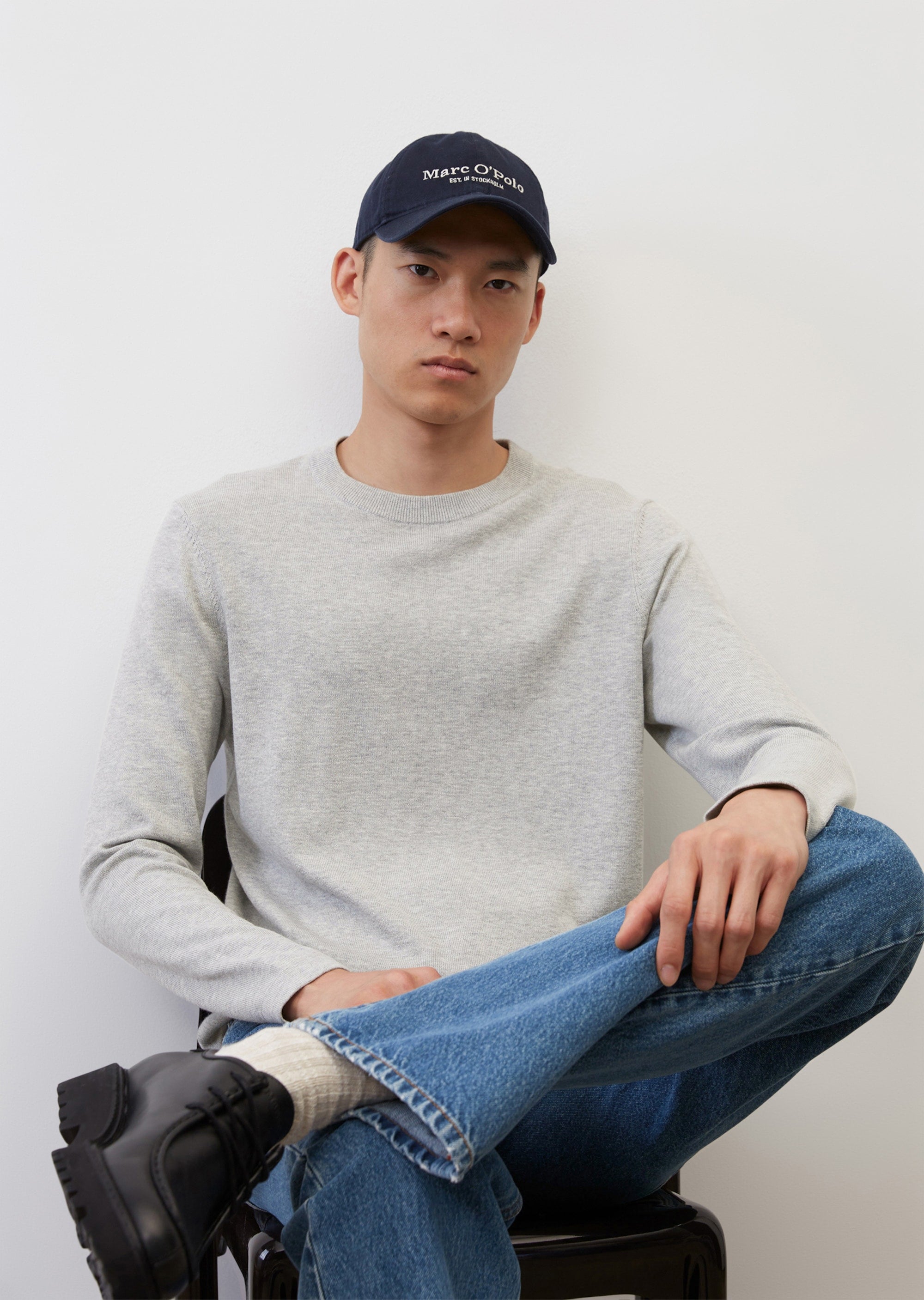 Marc O´Polo - Leichter Langarm-Pullover in weicher Baumwoll-Kaschmir-Qualität