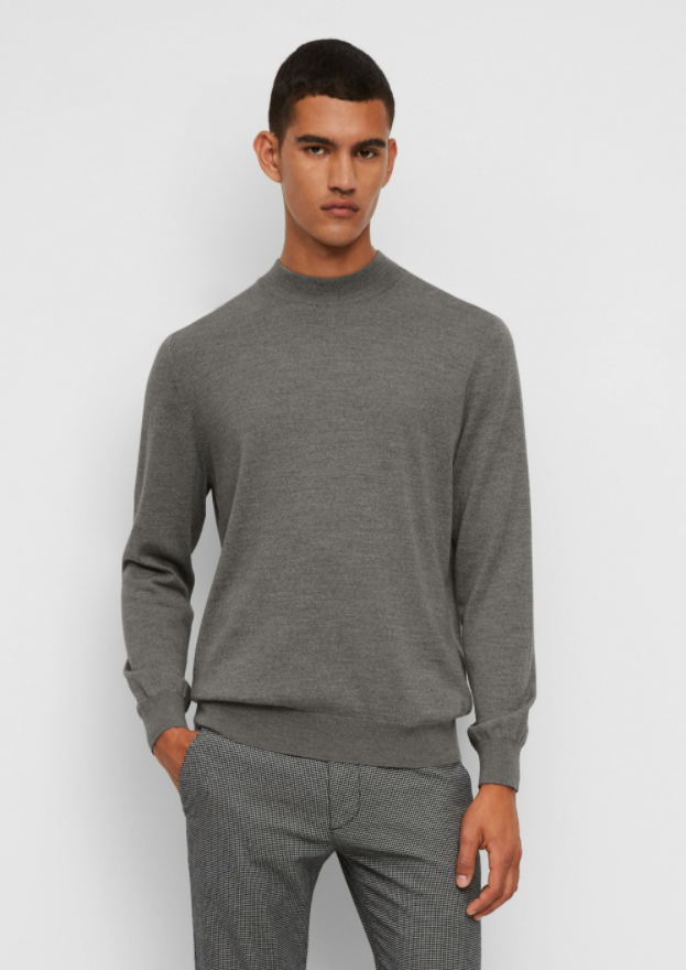 Marc O´Polo - Stehkragen- Pullover aus feiner Merinowolle